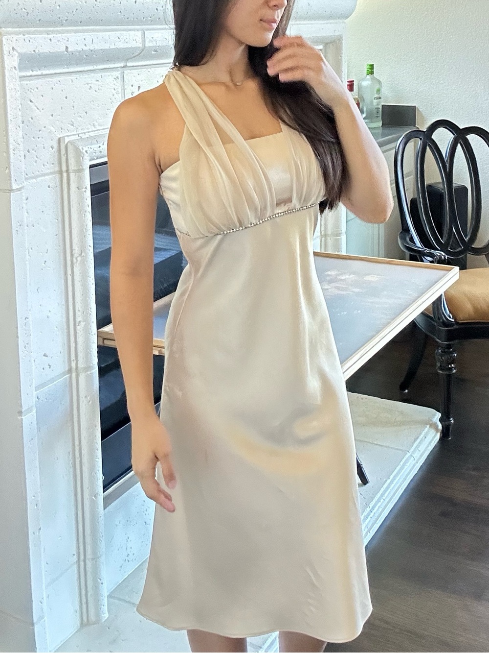 Gold Satin Dress